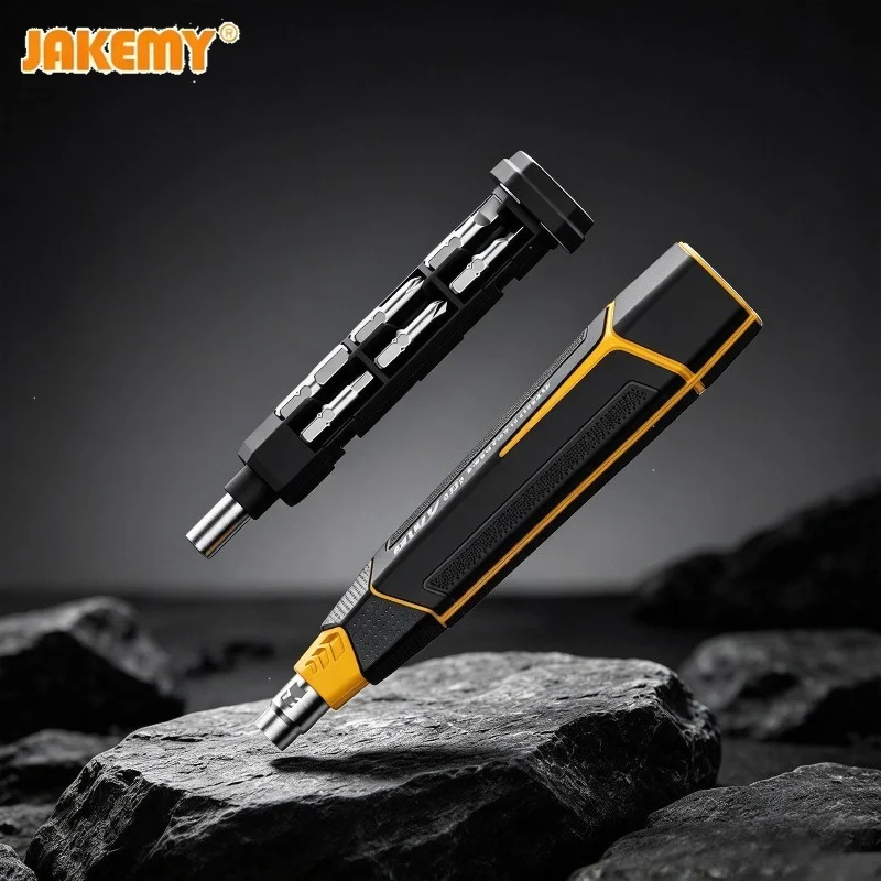 JAKEMY Hand Screwdriver Set Rotating Tail Cap H4 H6.3 Universal Screwdriver Bits Portable Repair Disassembly Hand Tool JM-8197
