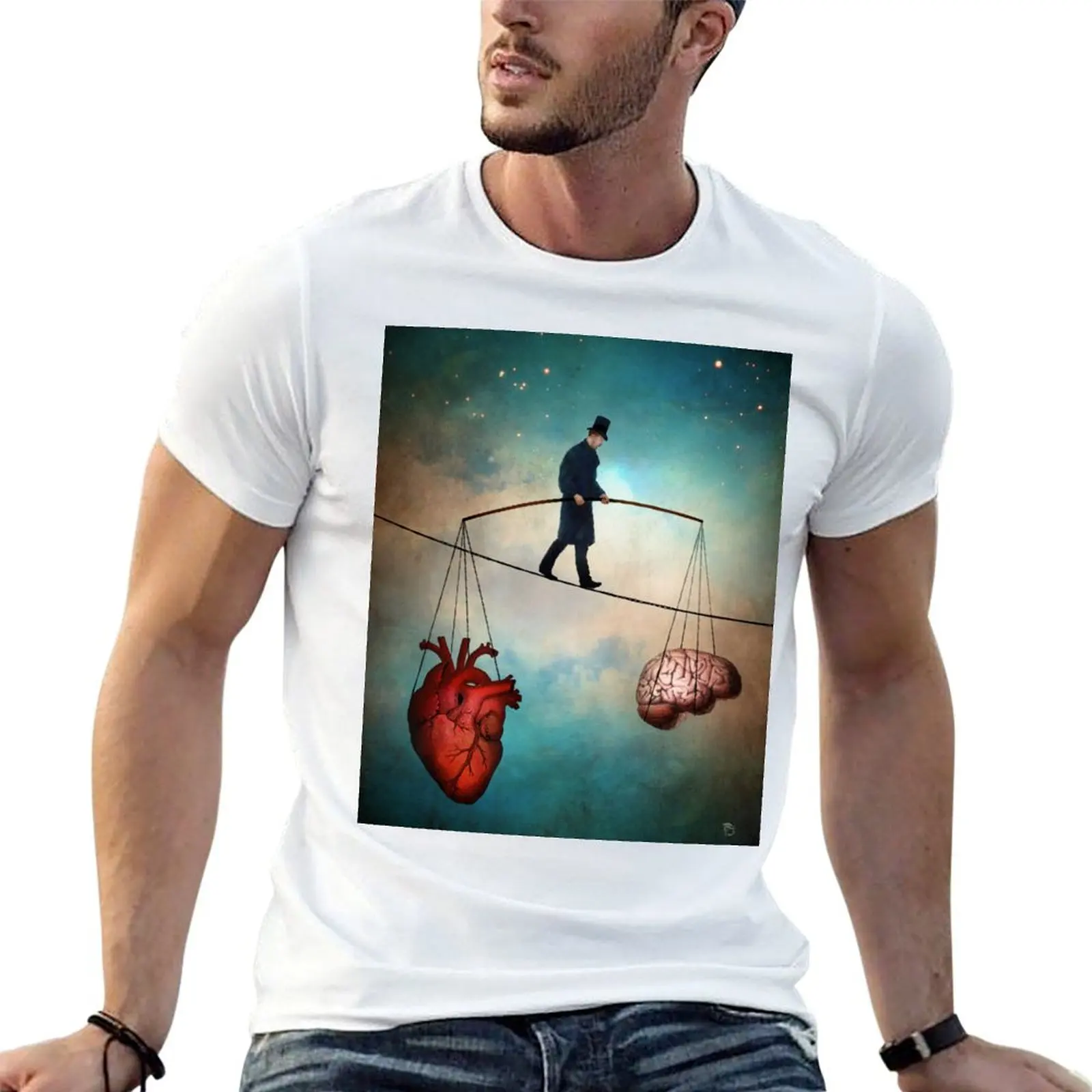 The Balance T-Shirt Large Size Basic Casual T-Shirt