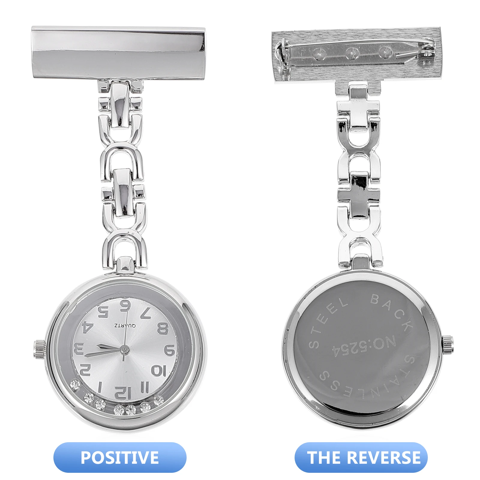 1 قطعة ممرضة كبيرة الطلب كوارتز سبيكة كليب على التمريض ساعة الجيب للطالبات الممرضات معلقة فوب ساعة