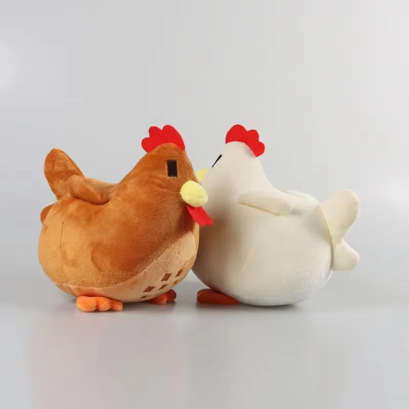 Almohada de pollo Stardew Valley de 20cm, juguetes de peluche suaves de animales, regalo de cumpleaños para niños de Stardew Valley de dibujos animados, regalo de Navidad