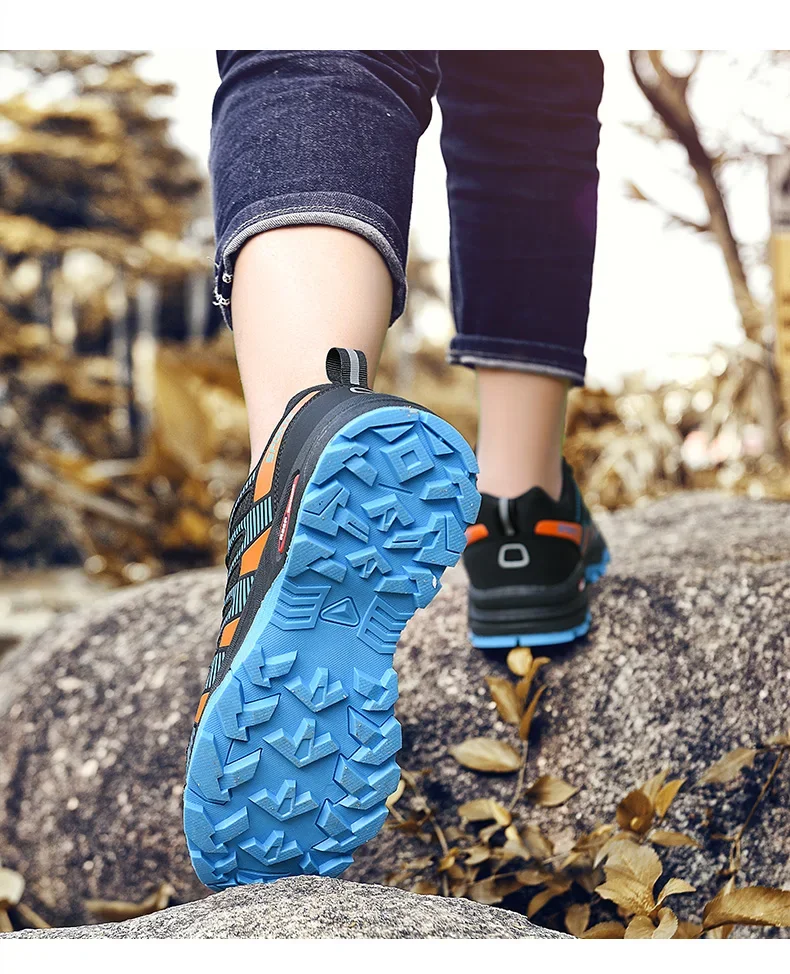 Unisex Neue Outdoor-Trekkingschuhe, Luxuriöse Designer-Freizeitschuhe, Rutschfeste Atmungsaktive Schnür-Wanderschuhe für Männer und Frauen, Komfortable Waldschuhe – Detail 19