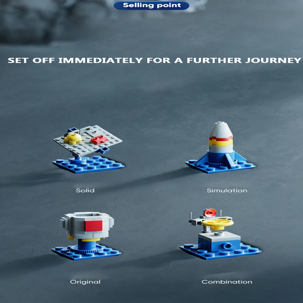 Space Shuttle Blocks Compatible with Small Particle Rocket Launch Center Building Kit Spaceship Model Children\'s Toys Gifts