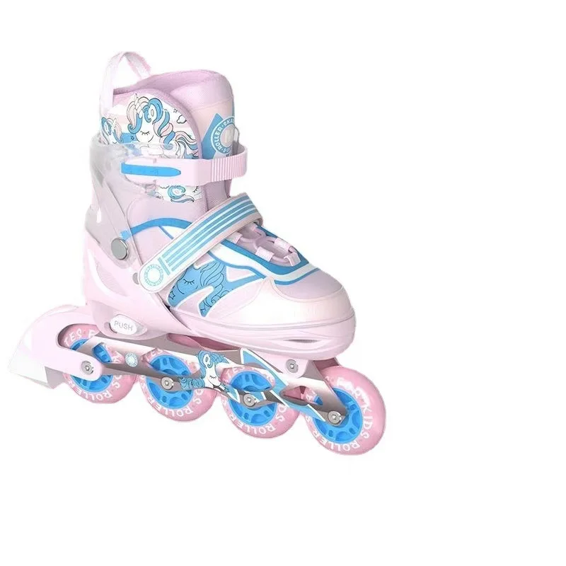 Drievoudige rolschaatsen voor kinderen, schaatsschoenen, inline glijdende kinderen, quad-schaatssneakers, training met 4 wielen