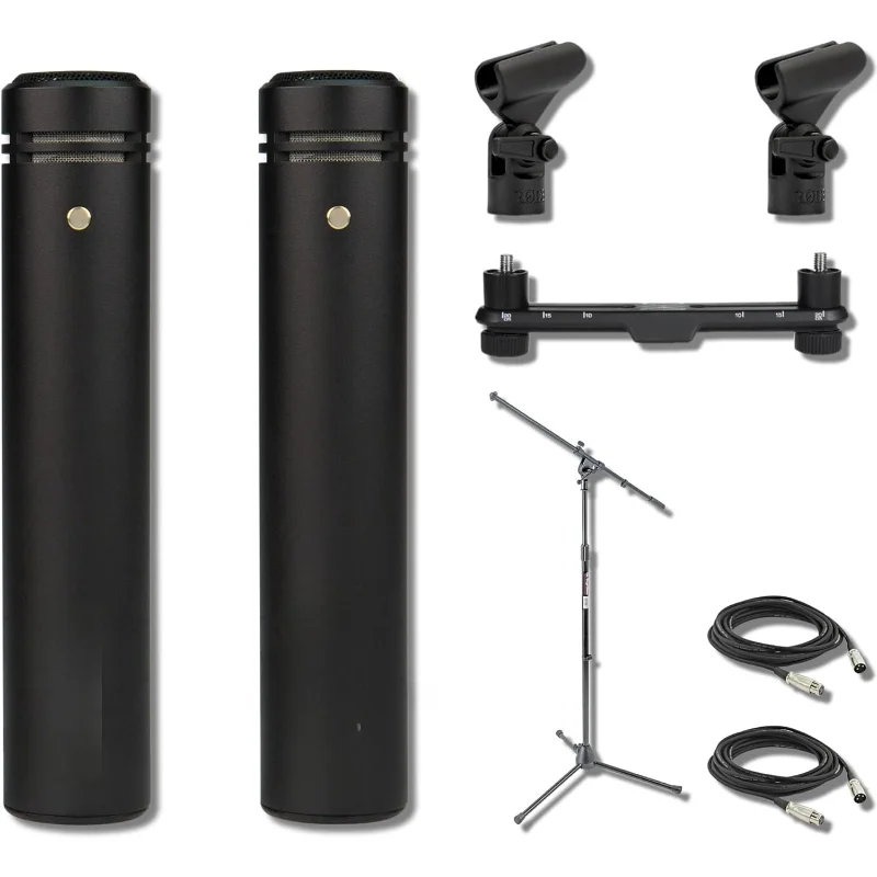 

Соответствующая пара конденсаторных микрофонов с малой диафрагмой, расположением стереомассива Rode SB20 и подставкой для микрофона на штативе