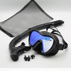 Professional Silicone Scuba Diving Mask Breathing tube UV Anti Fog Tempered Glass Swimming Snorkeling Goggles