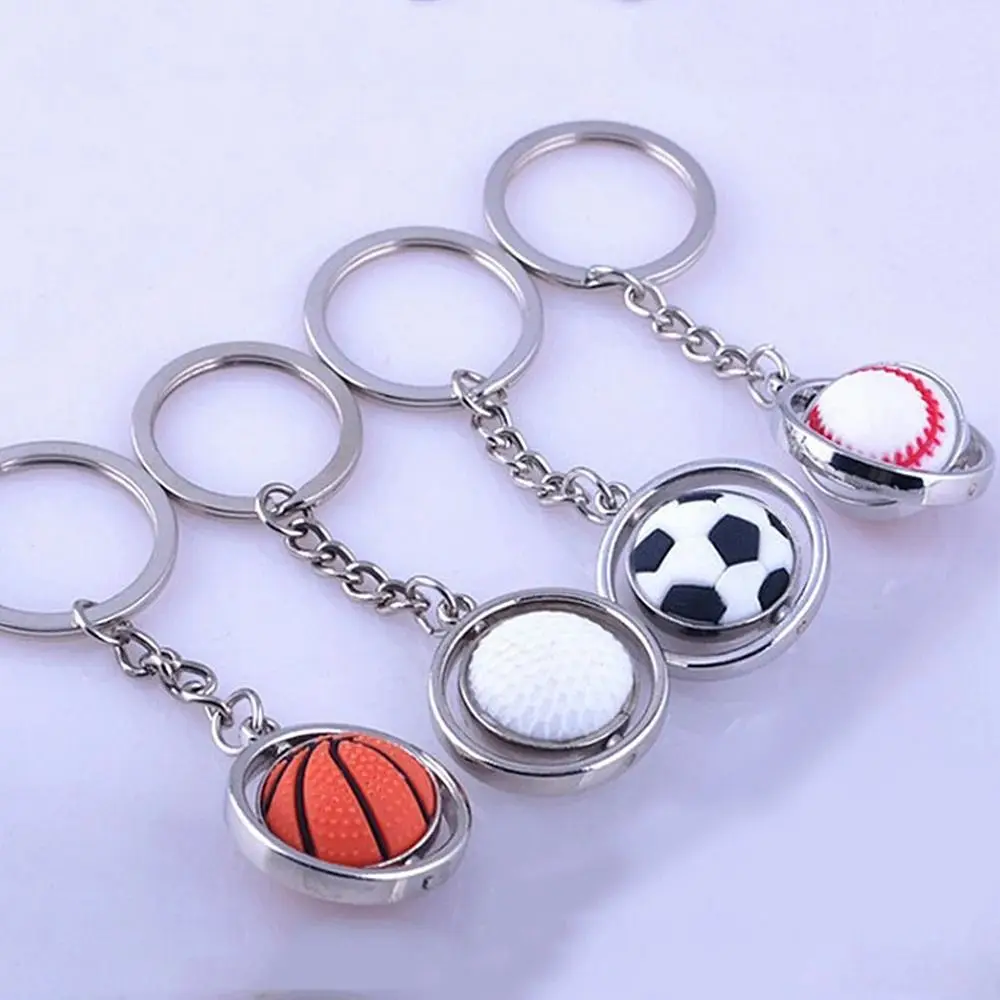 LLavero de fútbol giratorio 3D, Mini pelota de fútbol, campeonato, pareja, joyería, regalo, adorno para coche, accesorio colgante