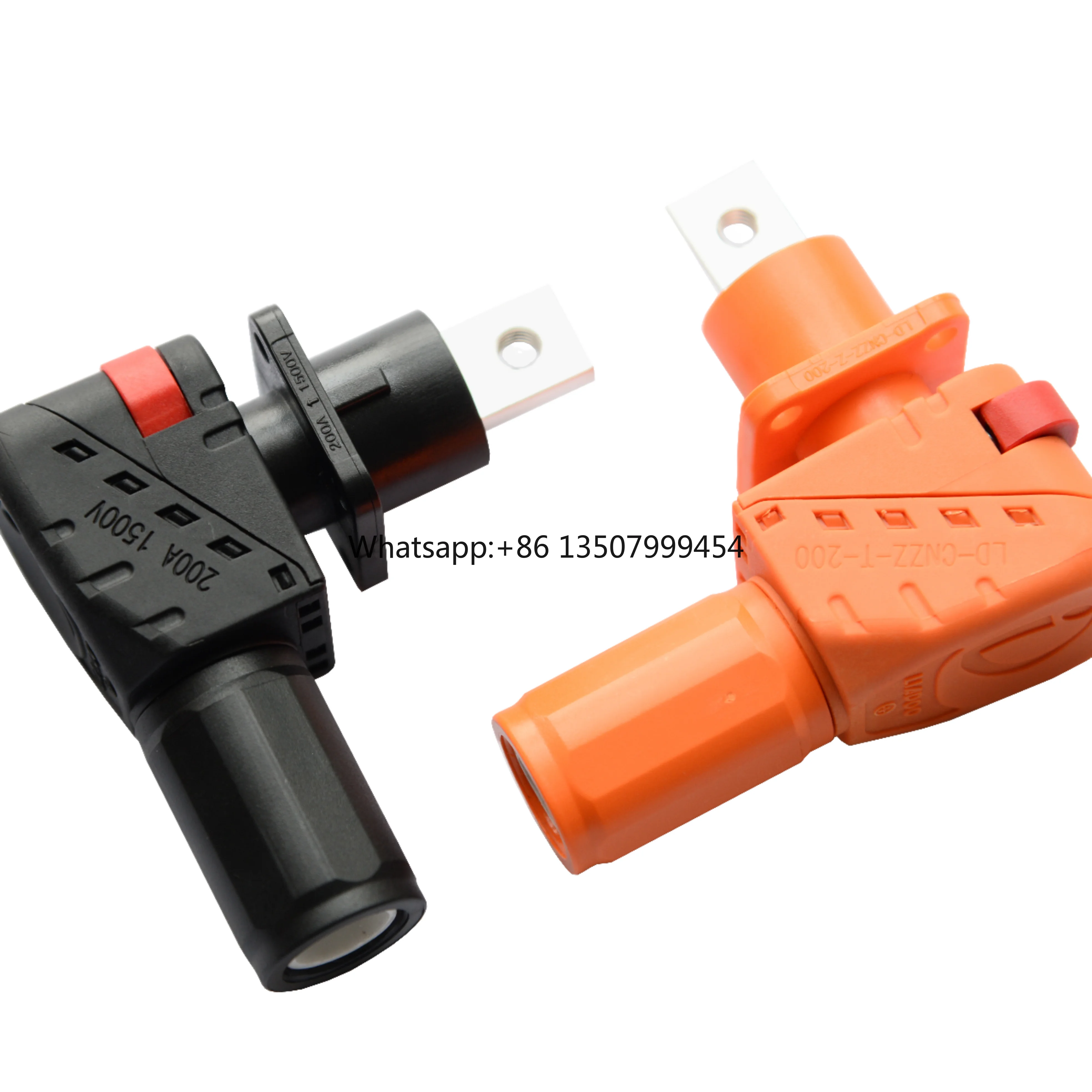 200A 200V IP67 Waterproof Energy Storage Connector Female Round Copper Contact Nylon Housing