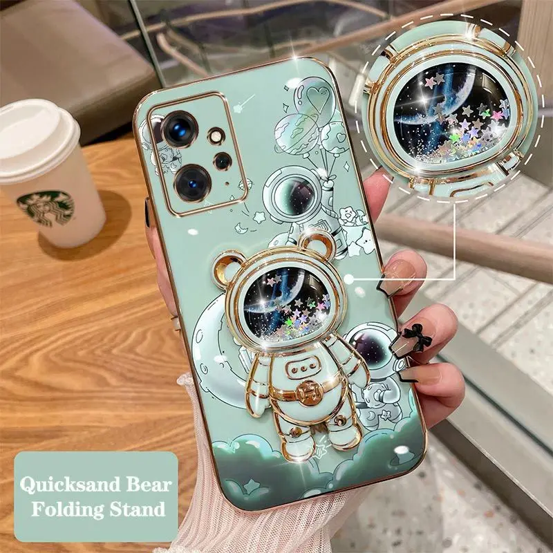 Quicksand Balloon Astronaut Phone Holder Case For Xiaomi Redmi Note 12 4G Shatterproof Protection Redmi Note 12 4G Back Cover