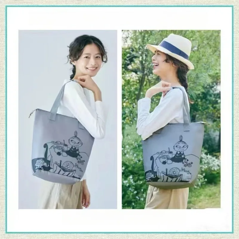 Hot Cute Anime Moomins Series Shopping Bag Kawaii Cartoon Printing Creativity Outdoor Insulated and Refrigerated Bento Bag view 4