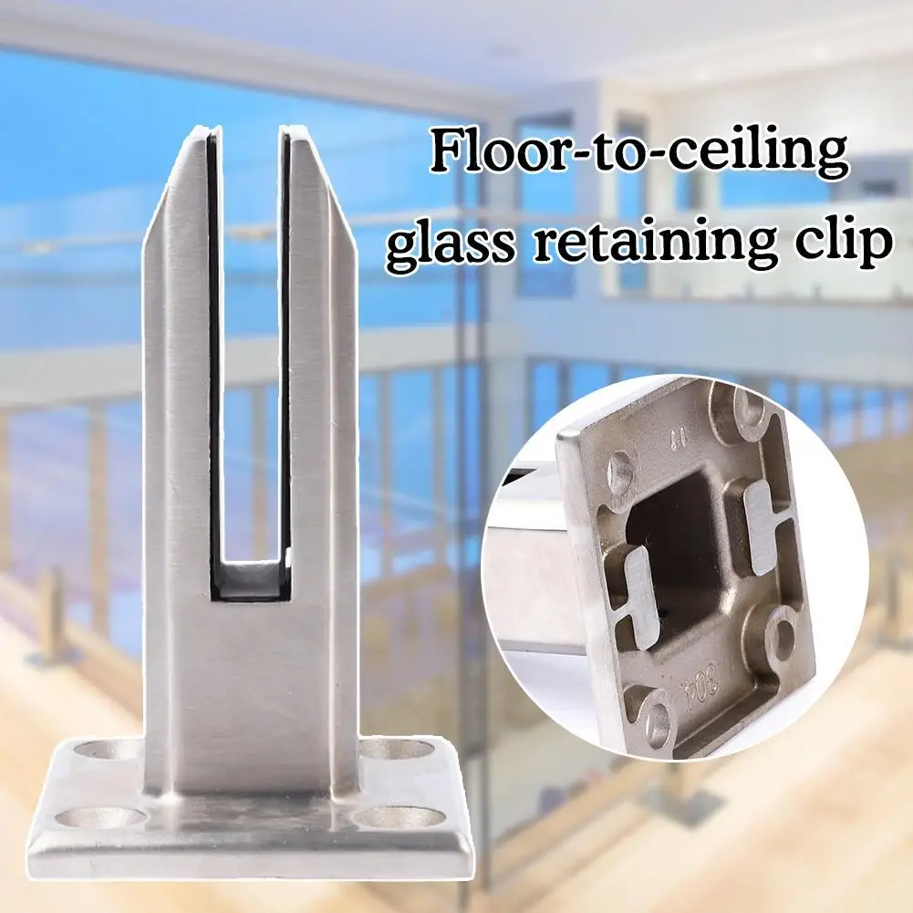 304 Stainless Steel Floor Glass Fixed Clip Swimming Pool Clamp Railing Staircase Handrail Accessories Swimming Pool Glass Clip