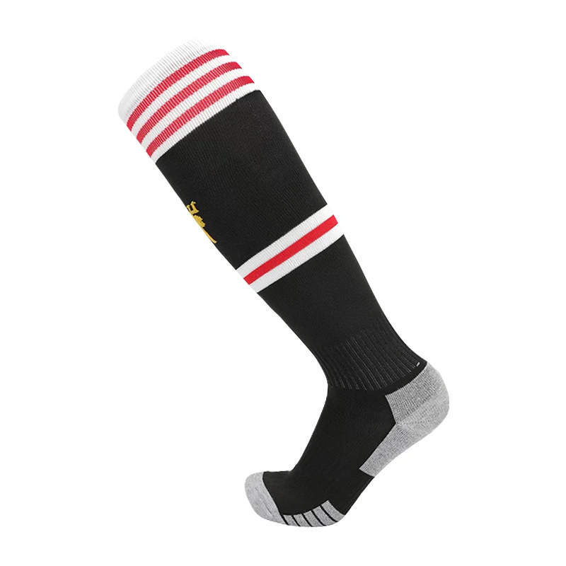 Season 21-22 Club Soccer Sock For Adults Kids Thickening Towel Bottom Knee High Gril Football Training Match Sport Long Stocking