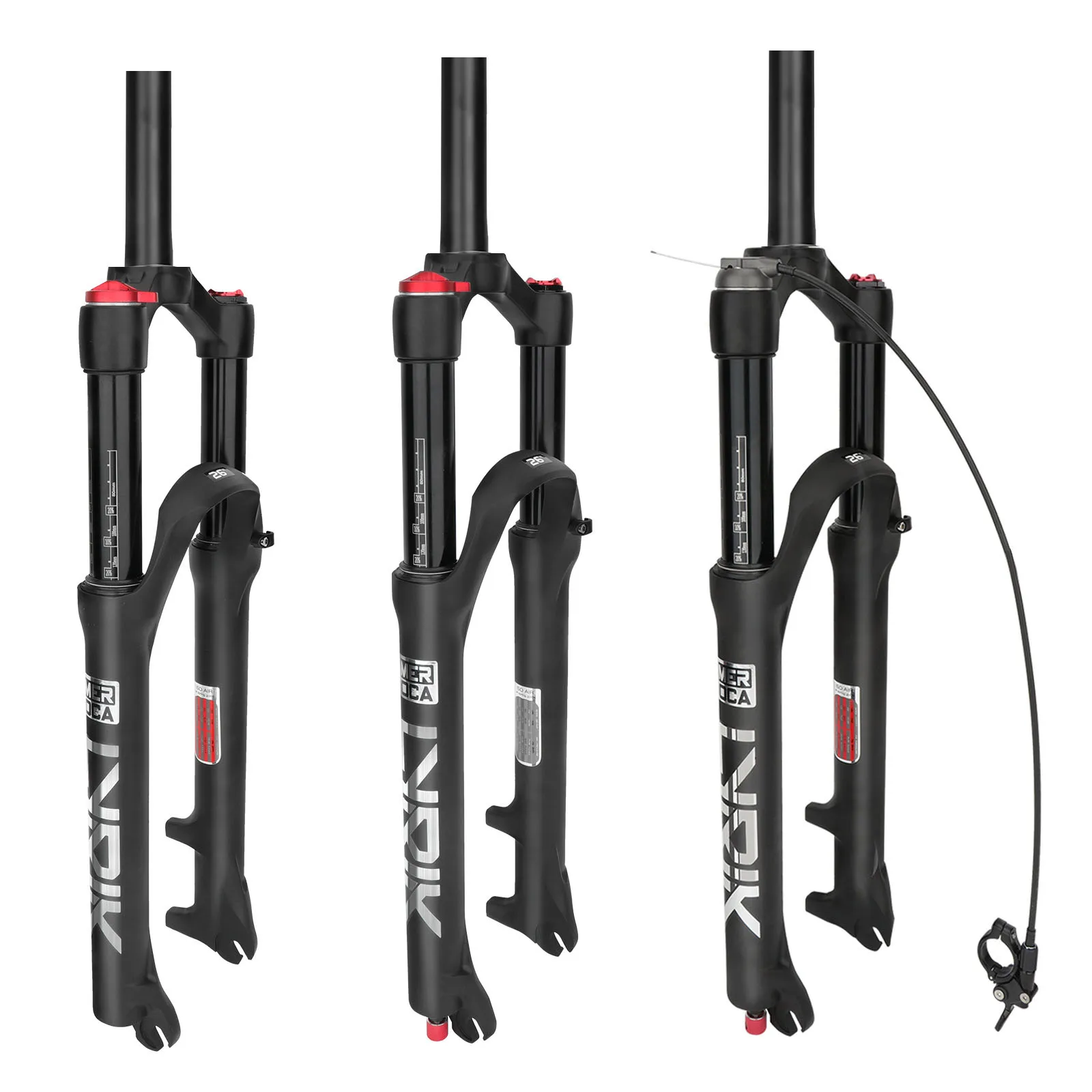 

MEROCA MTB Air Suspension Front Fork 26/27.5/29" Disc Brake Damping Adjust Al-Mg Alloy