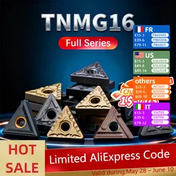 10 шт. TNMG160404 160408 твердосплавная пластина для наружной обточки инструмент треугольное лезвие TNMG R-S лезвие из нержавеющей стали резак токарный станок с ЧПУ