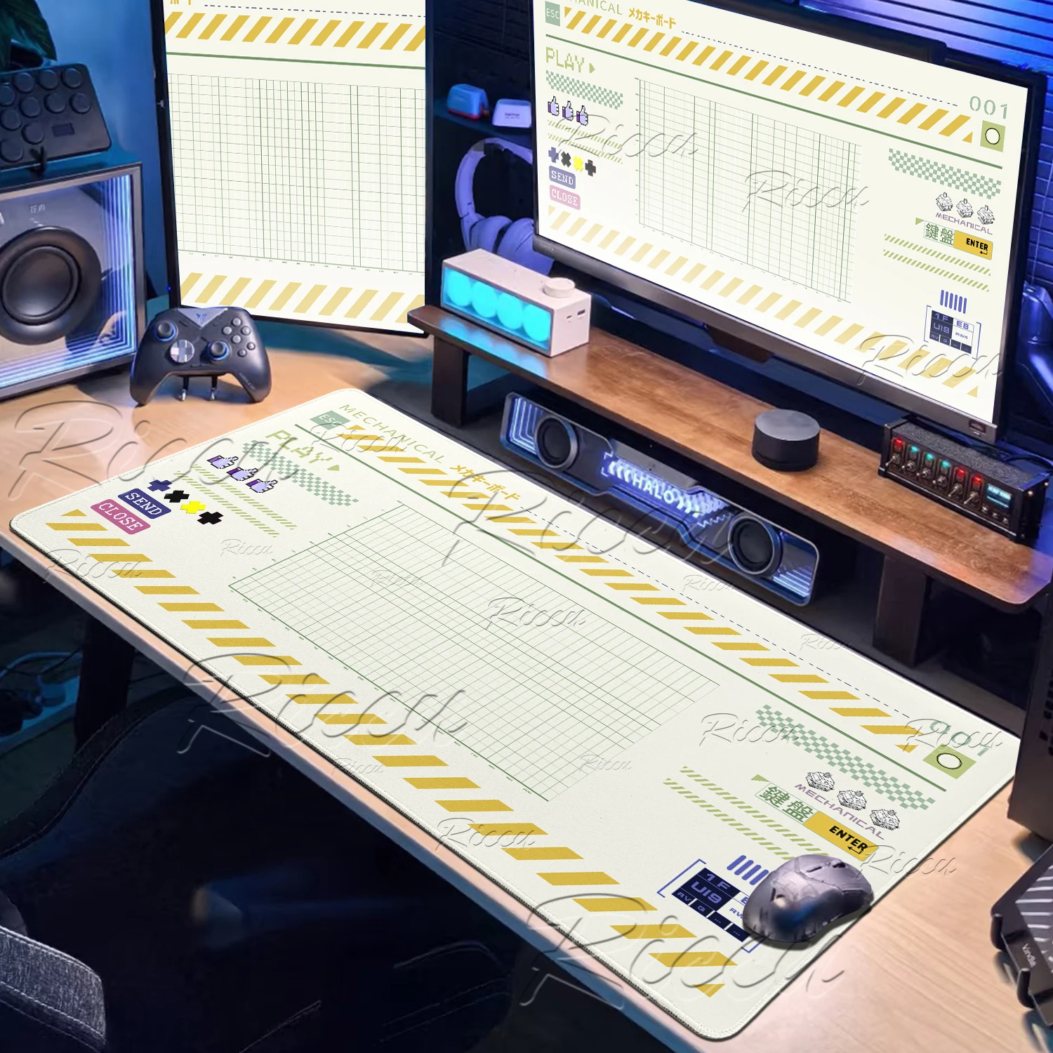 

Mechanical style XXL Mousepad Company PC Gamer Gaming Desk Rug Expansion Pad Art Keyboard Non-slip Mouse Personalized Laptop Mat