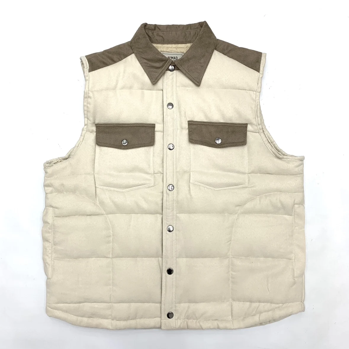 

Зима 2025, новый японский ретро отложной воротник, утолщенный саржевый лоскутный жилет с несколькими карманами, мужские модные свободные повседневные жилеты