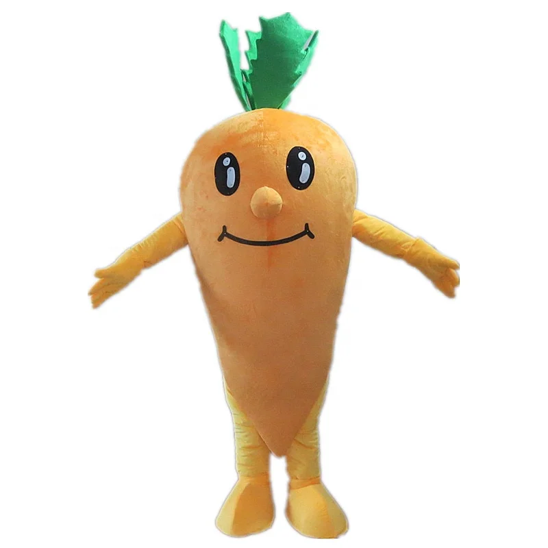 

Life size walking giant lovely orange carrots costume fancy dress fit all adult soft plush vegetable mascot costume