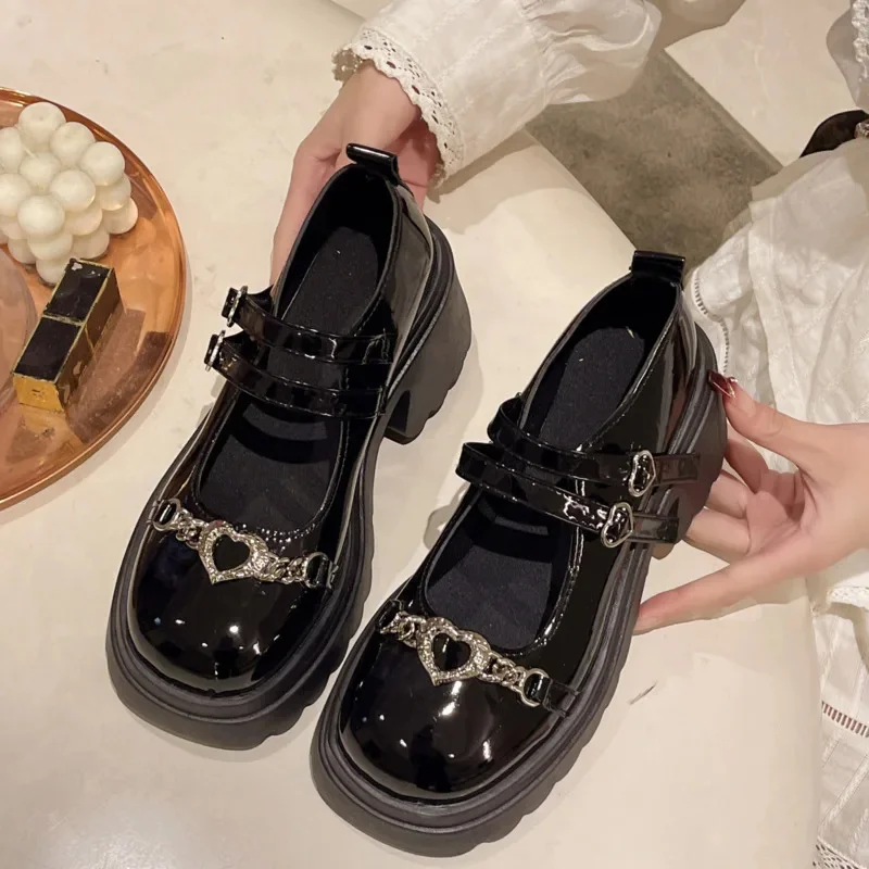 Scarpe da torta Y2K JK Spugna Giappone Kawaii Love StoryTransfer Landmine Series Scarpe da ragazza con suola spessa Scarpe da torta in spugna per sottocultura