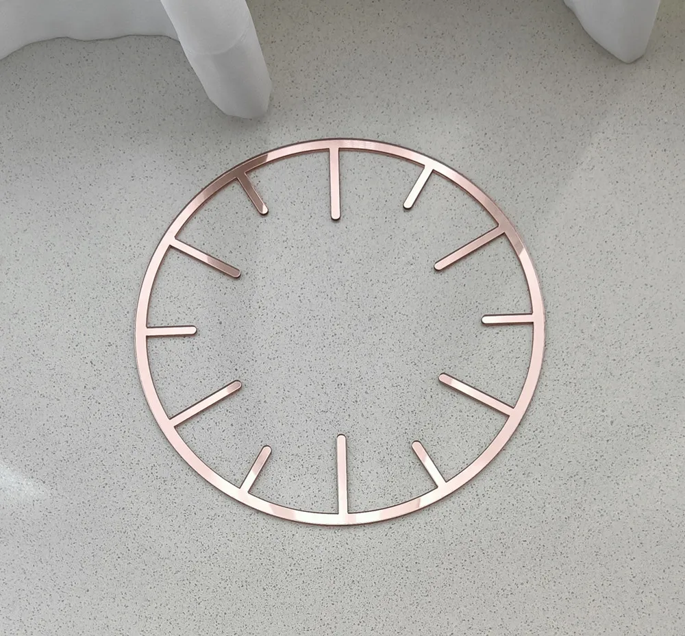 set of 2 Modern Mirror clock face decor,Number Clock Face Gold Silver Rose Gold for clock making, resin art