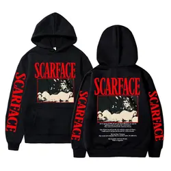 Sudadera con capucha de Scarface Tony Montana para hombres y mujeres, Sudadera con capucha gráfica, sudadera informal, Vintage, Hip Hop, Punk, Rock de moda, de gran tamaño