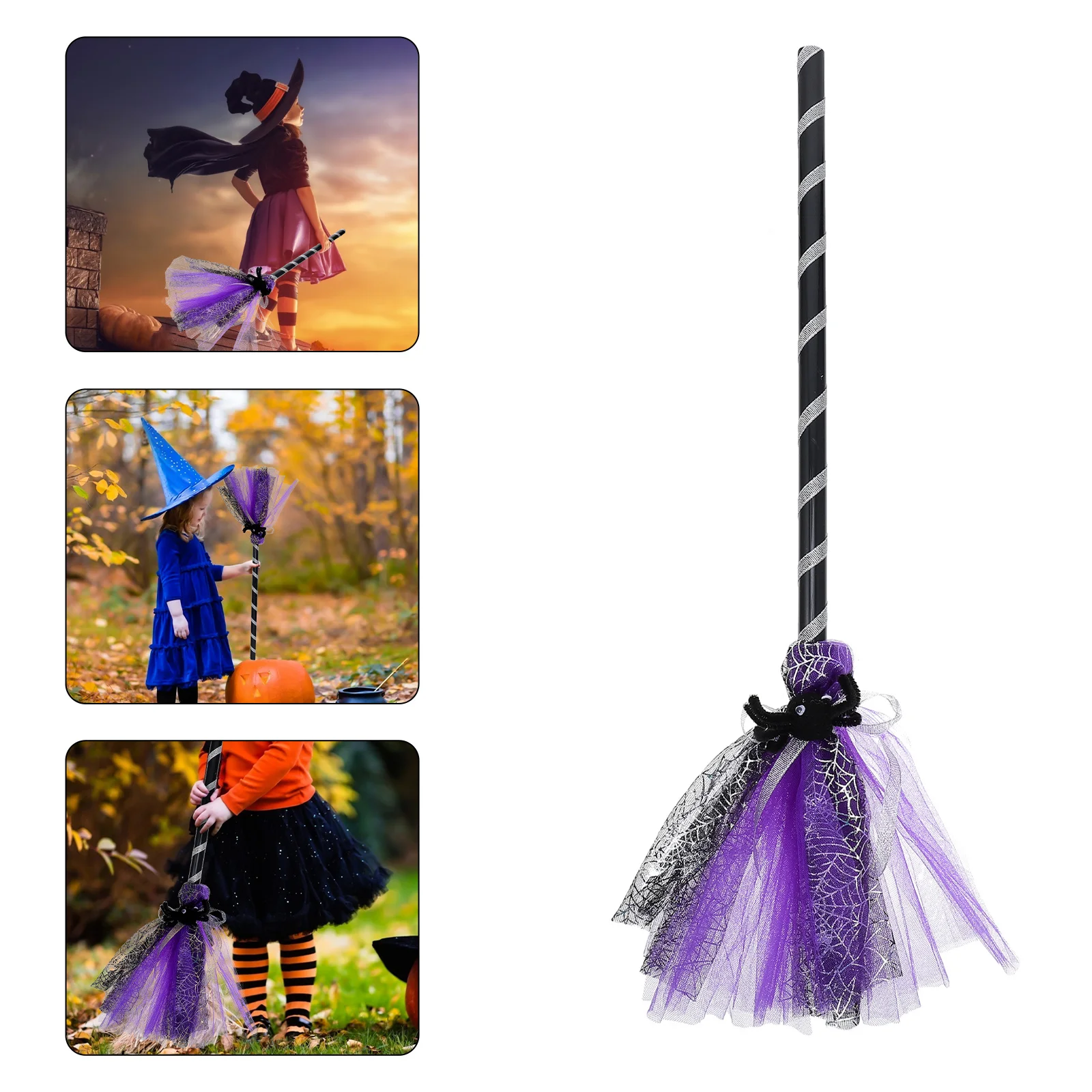 

1Pcs Witch Broom High Quality Halloween Besom Decorative Prop Perfect Party Performance Haunted Ornament