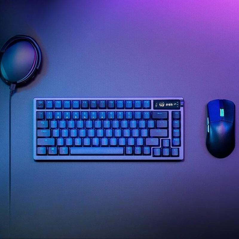 Magic mechanical keyboard, wireless/Bluetooth three-mode gaming keyboard 75 with RGB hot swap