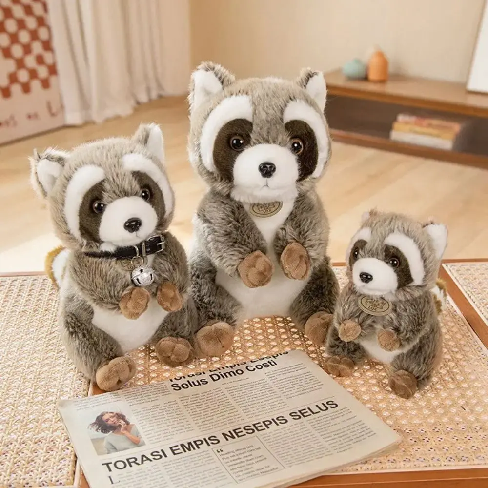 

Creative Animal Plush Simulation Raccoon Plush Toy PP Cotton Little Raccoon Animal Stuffed Dolls Fluffy Cartoon Desktop Display