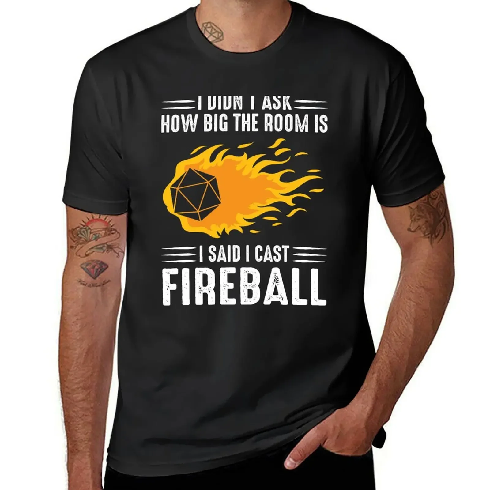 I cast Fireball Wizard Sorcerer DM Gift TTRPG T-Shirt tees aesthetic clothes mens big and tall t shirts