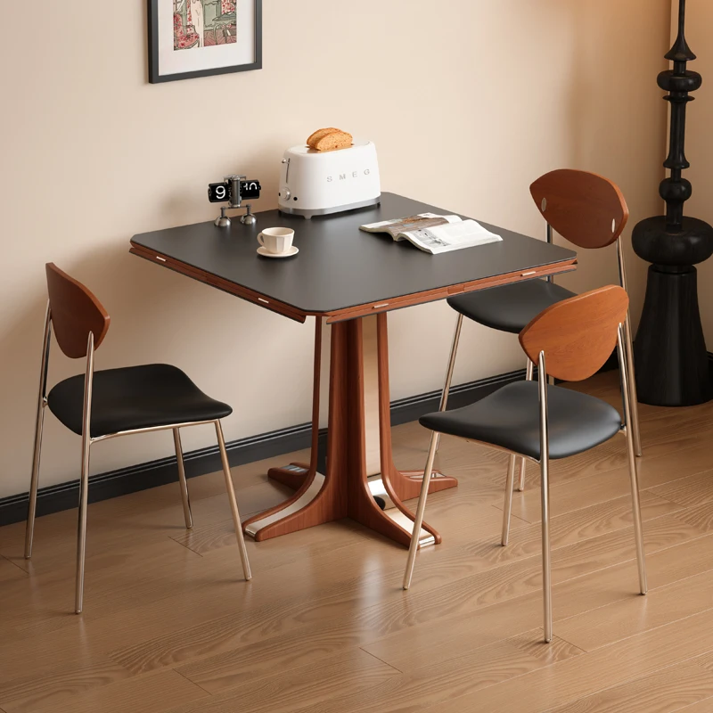 

Folding Waterproof Dining Table Nordic Legs Round Stand Dining Table Japanese Living Muebles De Cocina Kitchen Furniture