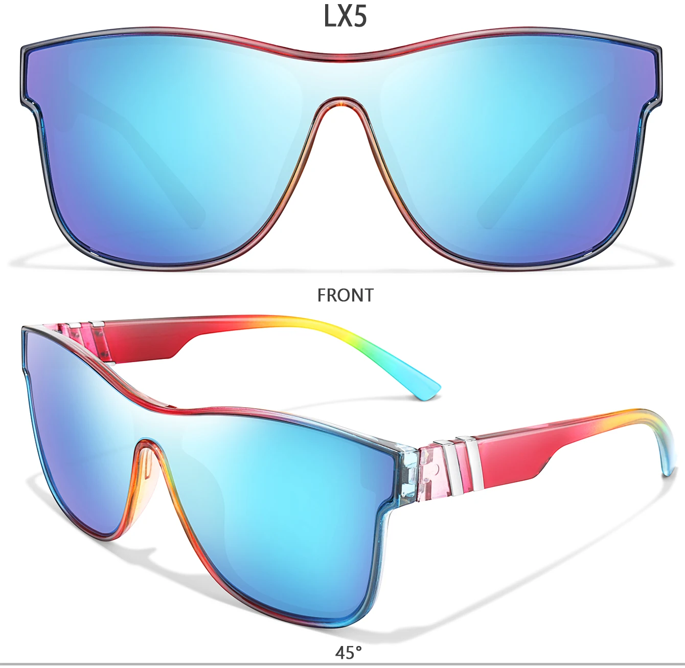 LOISRUBY Marke Radfahren Sonnenbrillen Männer und Frauen Outdoor Angeln Fahren UV400 Brillen Sport Luxus Multi Farbe Sonnenbrille – Detail 18