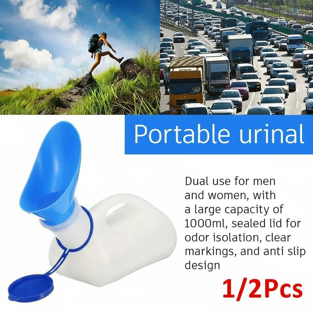 1000ML Portable Plastic Mobile Urinal Toilet Aid Bottle Outdoor Camping Car Urine Bottle For Women Men Journey Travel Kit