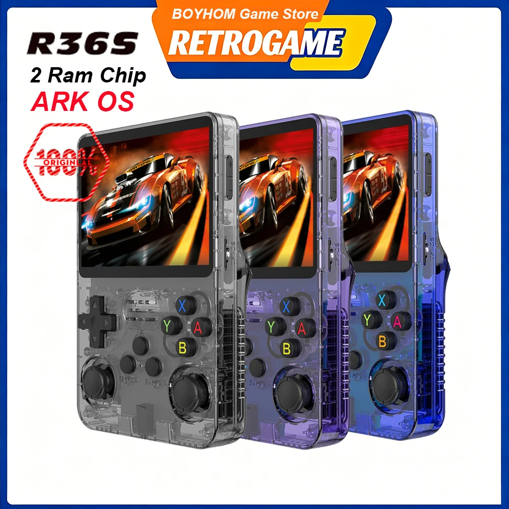Retro Gaming R36S - BOYHOM Original R36S Retro Handheld Video