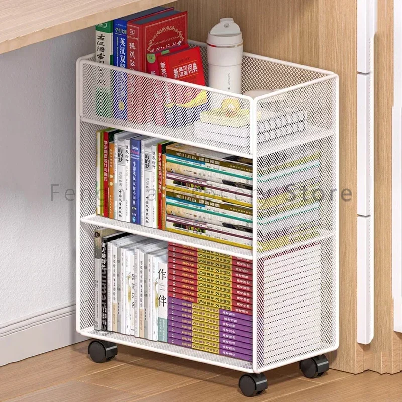 Storage Nordic Bookcase Mobile Display White Small Bookcase Bedside Sideboards Estante Para Livros Modern Furniture Livingroom