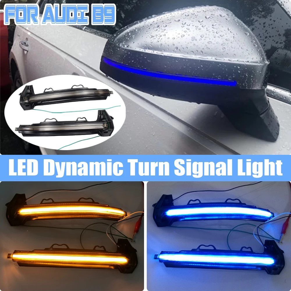 

For Audi A4 S4 RS4 B9 2016-2019 A5 S5 RS5 Dynamic Turn Signal LED Light Side Wing Rearview Mirror Indicator Sequential Blinker