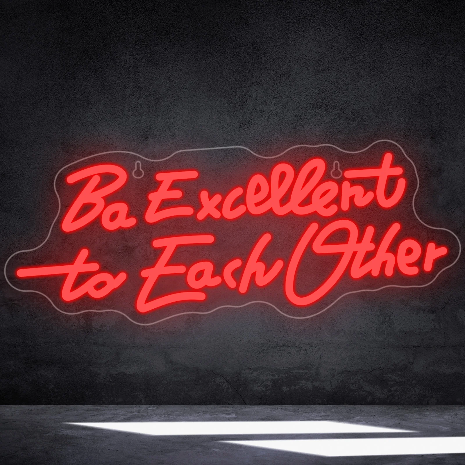 

Excellent To Each Other Neon Led Sign Red Letter Hanging Up Sign For Home Wall Decor Room Decoration Dimmable Sign USB Powered