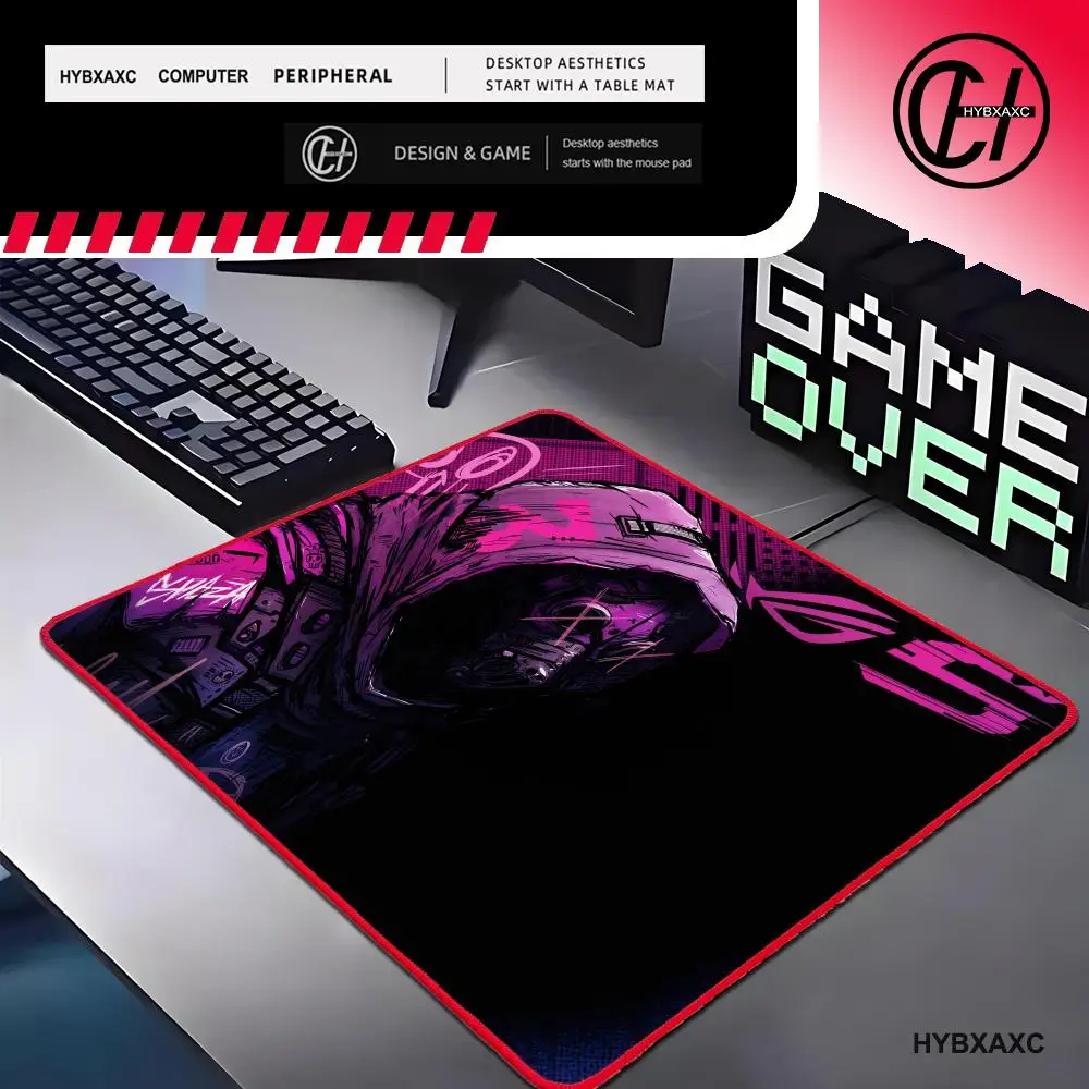 

R_republic Of G_gamers Small Mouse Pad Red Lock Edge Desk Pad Desktop Computer Keyboard Wireless Mouse Boy Girl Gift for games