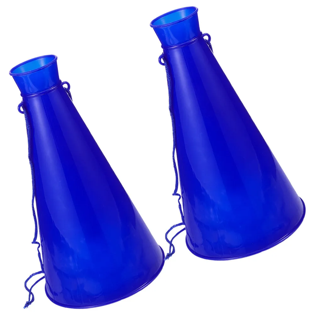 2Pcs Plastic Trumpet Cheer Horns for Sports Events Parties Football Cheerleading Games Birthday Celebrations Portable Loud Voice