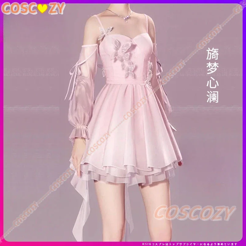 Anime Love and Deepspace Cosplay Xavier Zayne Rafayel Sylus Suspender Dress Wig Women Lolita Girl Necklace Suit Carnival Costume