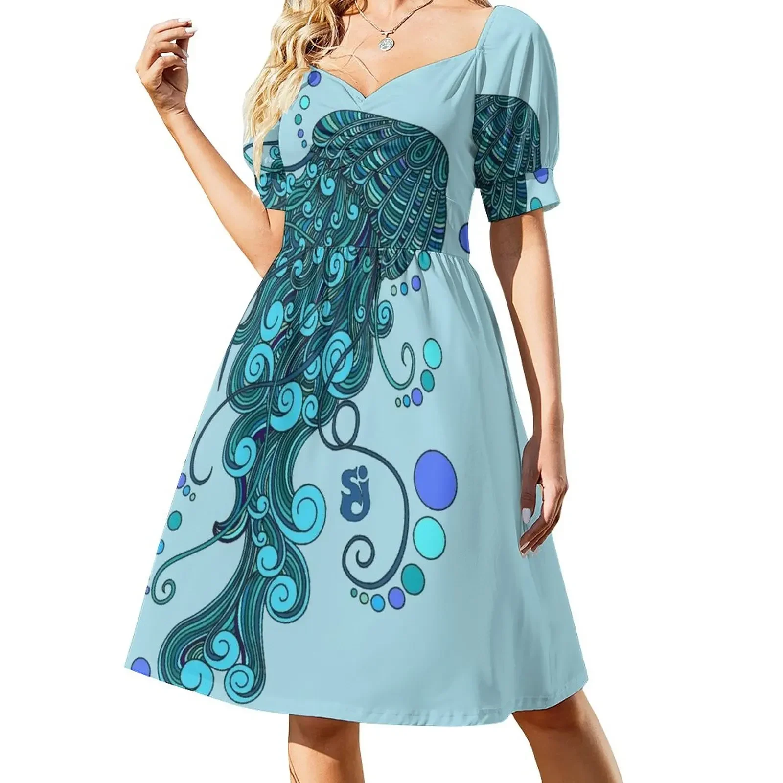 

String Cheese Incident Jelly Fish Short-Sleeved Dress womens clothing Women's summer long dress Dance dresses Dress