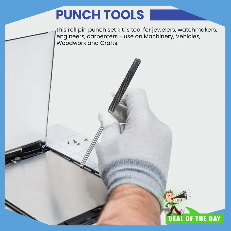 

24-часовой набор пробойников для роликовых штифтов с сумкой для хранения, инструменты для удаления инструментов для ремонта, с пробойниками для штифтов и ветчиной