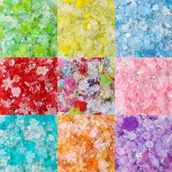 40g Random Acrylic Bracelet Beads Cpas Lot Big Hole Flower Spacer Beads Charm For Diy Necklace Jewelry Making Beading Supplies