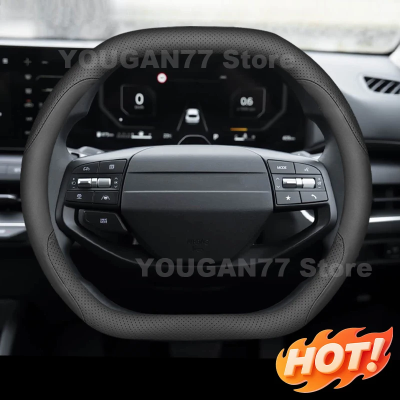Leather Car Steering Wheel Cover For ALL New Kia Sportage 2025 2026 Covers For Covers Auto Interior Kia Sportage Accessories