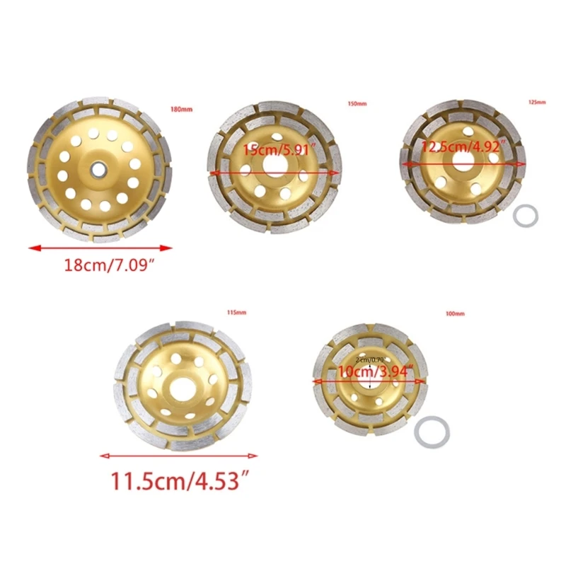 Imagem -05 - Segmento de Diamante Rebolo Moedor de Disco de Copo Corte de Pedra de Concreto Navio da Gota 100 115 125 150 180 mm