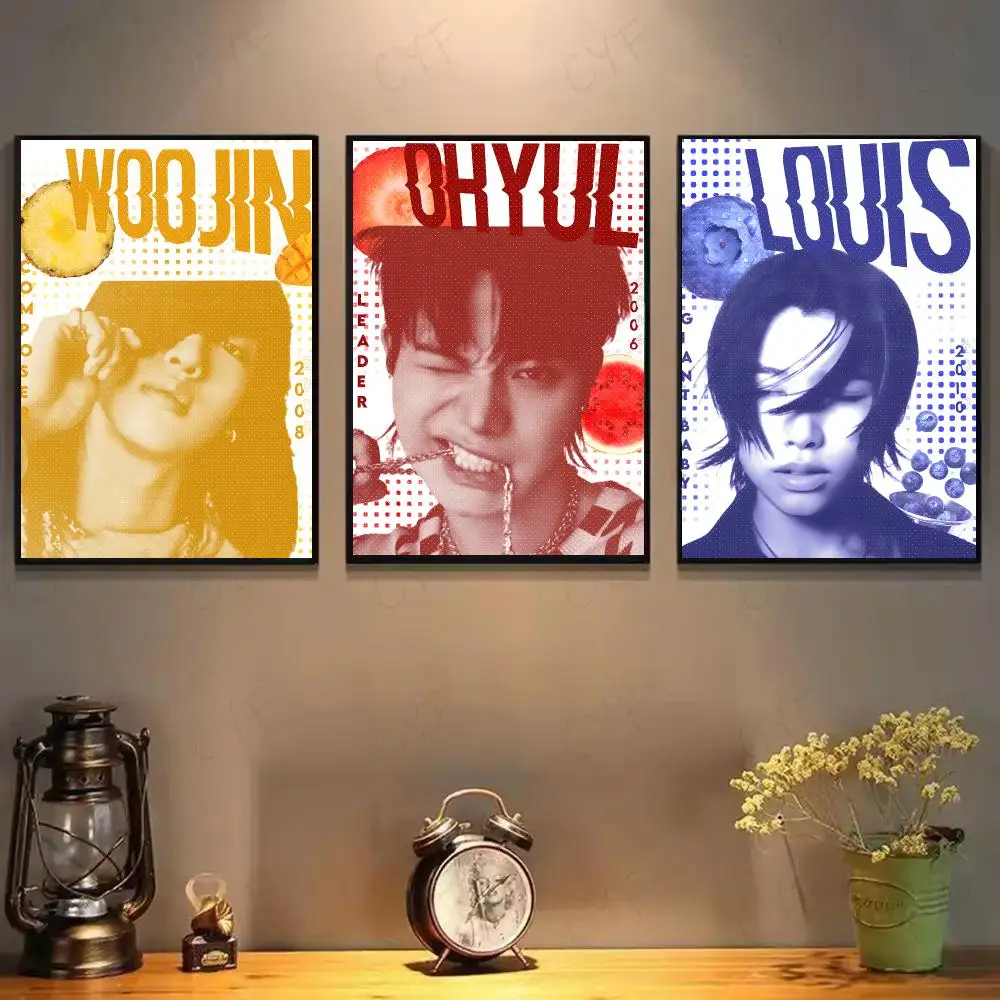 L-LNGSHOT Korean Rap Group Poster High-definition Art Sticker Self Adhesive Waterproof Home Decoration For Living Room