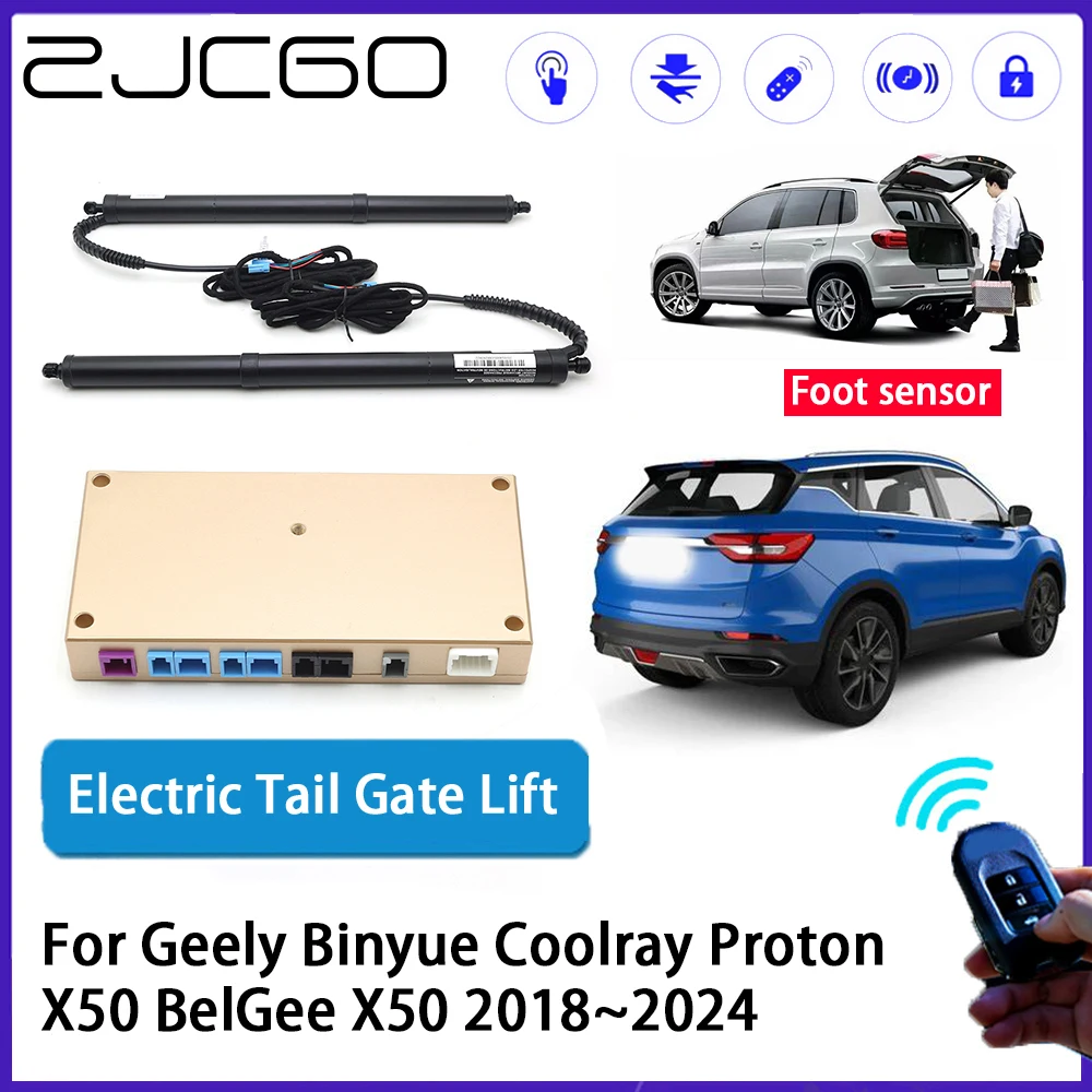 

ZJCGO Auto Trunk intelligent Electric Tail Gate Lift Automatic Tailgate for Geely Binyue Coolray Proton X50 BelGee X50 2018~2024