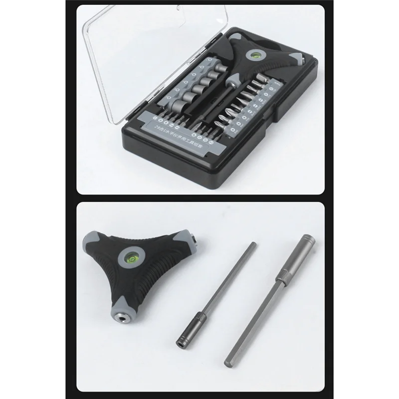 

28-In-1 Level Gauge Special Shaped Screwdriver Set Multi-Functional Screwdriver Set Gift Gift Tool Sleeve Set Easy Install