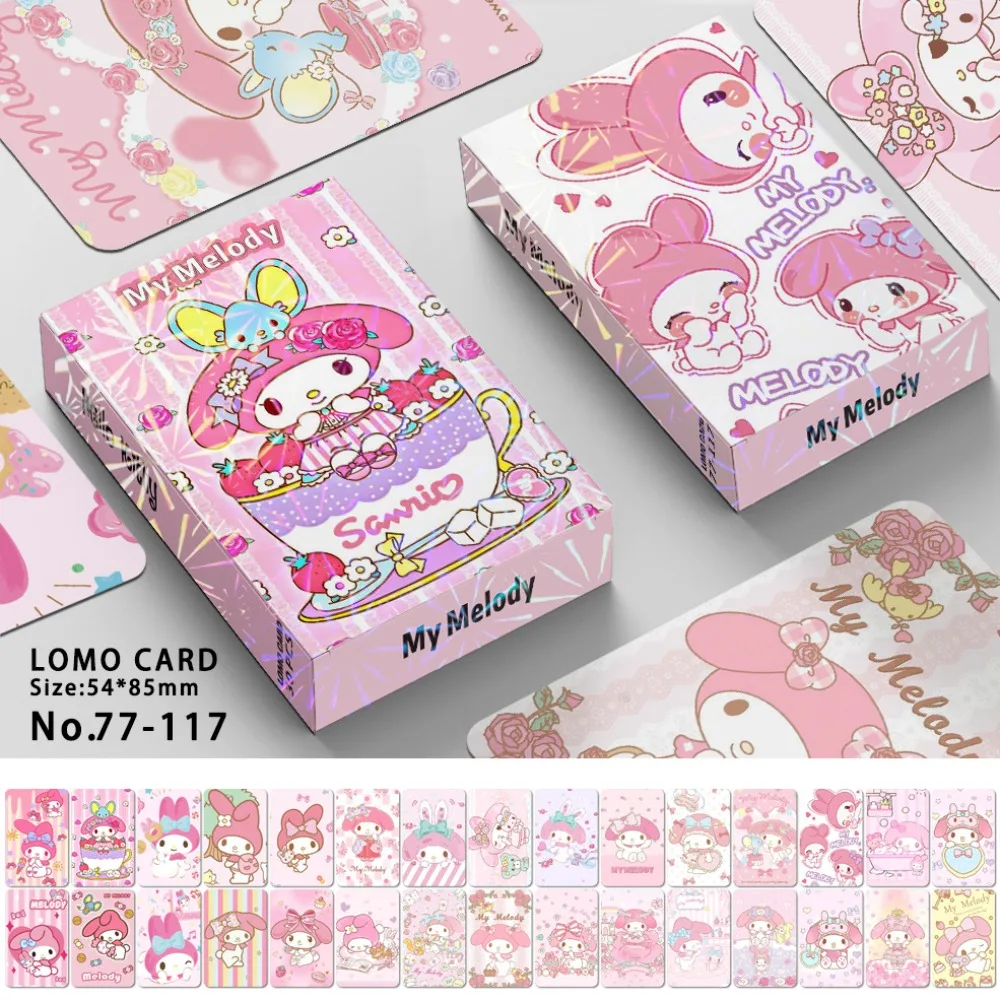 30pcs Sanrio Kuromi HelloKitty Lomo Cards Photocard Double Sided Anime Print Lumine Album Photo Card Collection Postcards Gifts