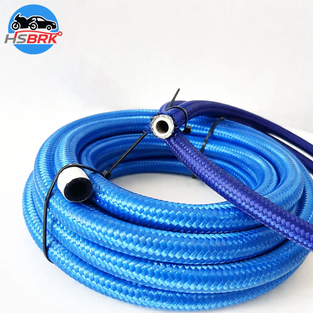 

AN4 AN6 AN8 AN10 AN12 AN16 AN20 PTFE CPE Nylon Braided Fuel Oil Gas Hose Line Pipe Racing Car Engine Cooler