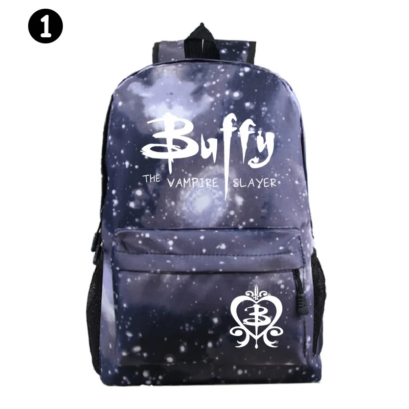 Buffy the V-Vampires Slayer Letter Logo Printed Backpack Women Fashion Casual Travel Backpack Teens Students Daily School Bag