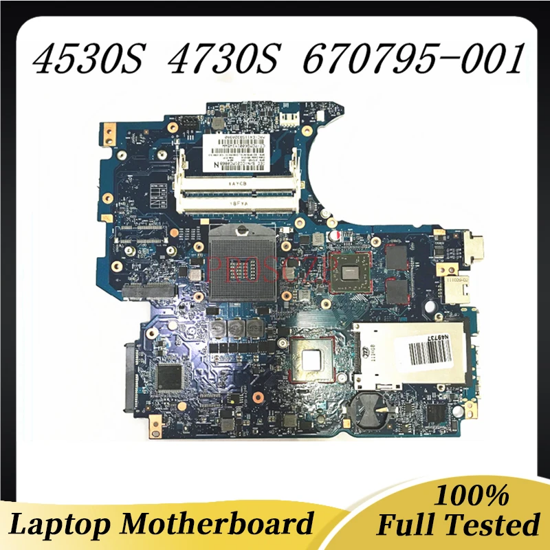 

670795-001 High Quality Mainboard For HP 4530S 4730S Laptop Motherboard HM65 DDR3 With 1GB Video Card 100% Fully Working Well