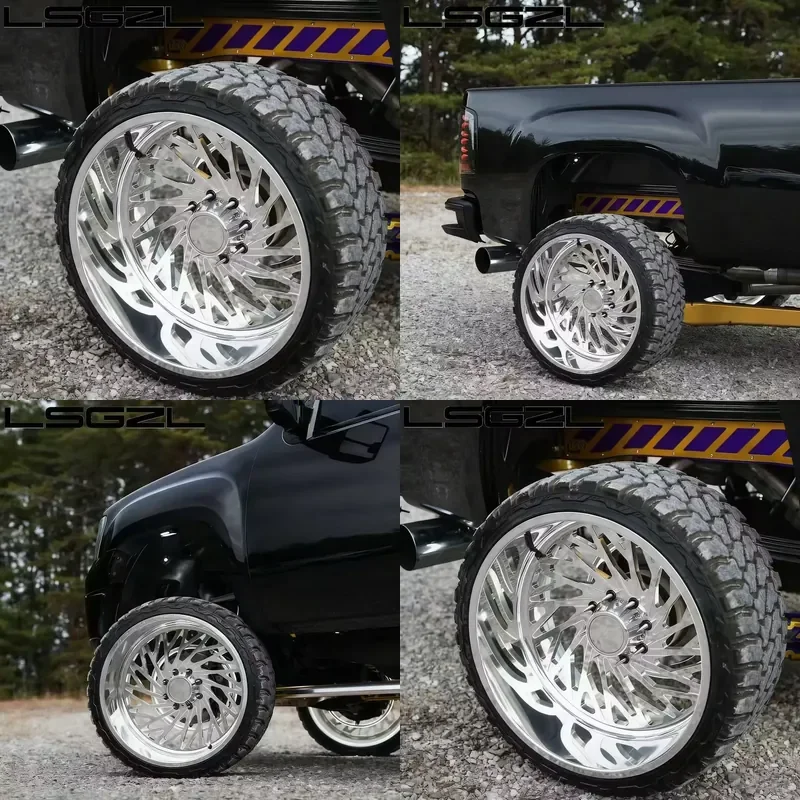

i Forged Truck Alloy Deep Dish Lip Rim Wheel 20 22 24 26 28 30 Polish Black Chrome Inch 8x180 8x170 for F2500 F-350 Pickup